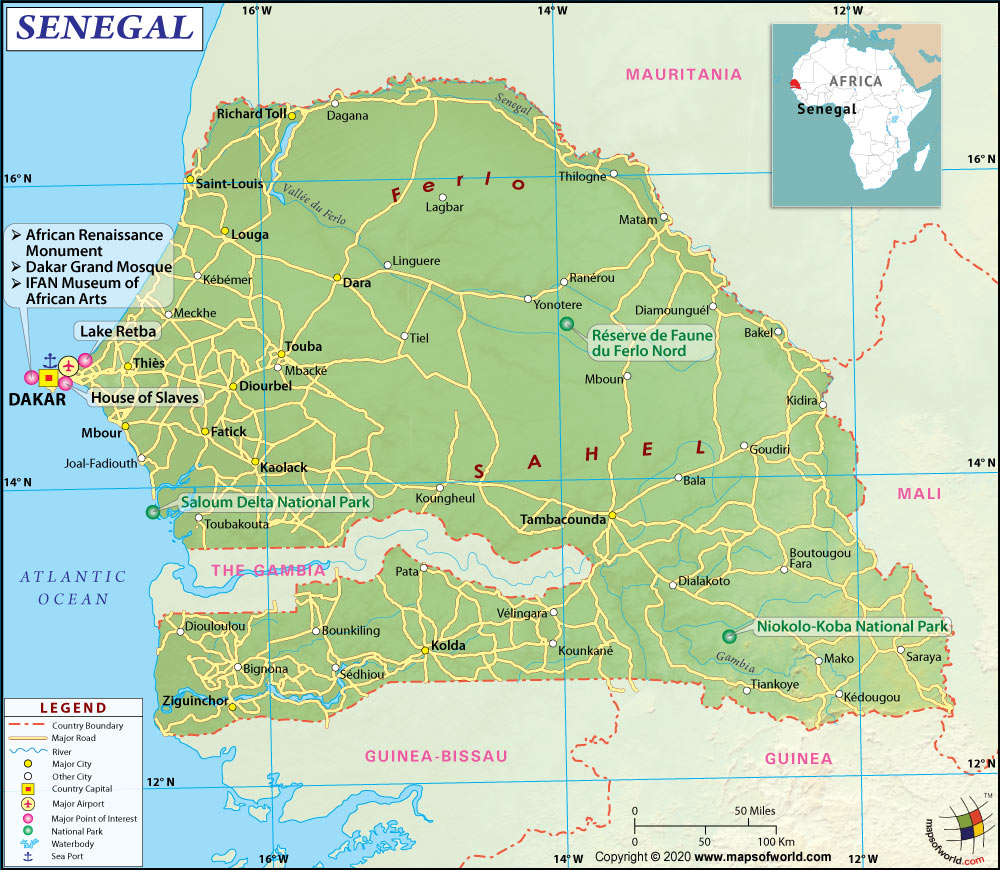 Senegal Map | Map of Senegal | Collection of Senegal Maps