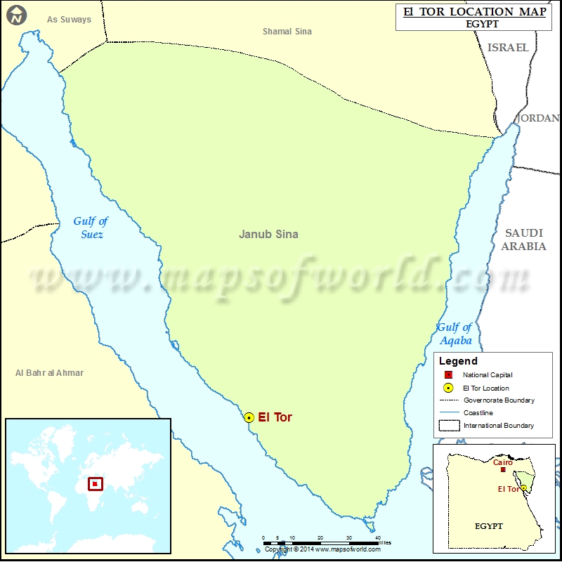 Where is El-Tor | Location of El-Tor in Egypt Map