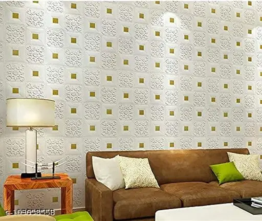 Buy 3D Theme Printed OffWhite Peel  Stick Self Adhesive Wallpaper  267  Sqft by 100yellow Online  3D Wallpapers  Wallpapers  Furnishings   Pepperfry Product