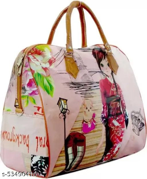 Multicolour Barbie Print Duffel Bag & Small Travel Bag For Men And Women  Leather & Pu- 10 L Extra Spacious