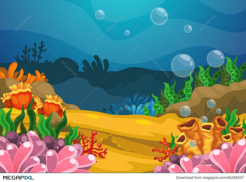 Under The Sea Background Illustration 46268207 - Megapixl