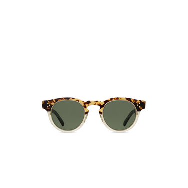 Mr. Leight KENNEDY S Sunglasses BOTO-12KMWG/GRN bohemian tortoise-12k matte white gold - front view