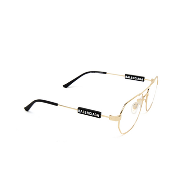 Balenciaga BB0117O Eyeglasses 003 gold - three-quarters view