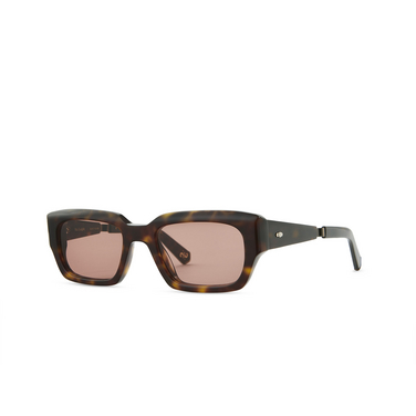 Mr. Leight MAVERICK S Sunglasses HKT-ATG/SFTAHR hickory tortoise-antique gold - three-quarters view