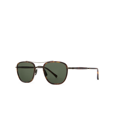 Mr. Leight PRICE S Sunglasses HONT-ATG/PG15 honu tortoise-antique gold - three-quarters view