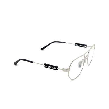 Balenciaga BB0117O Eyeglasses 002 silver - three-quarters view