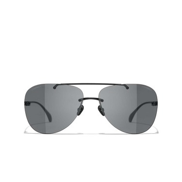 CHANEL pilot Sunglasses C101S4 black - front view