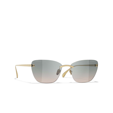 CHANEL cateye Sunglasses C395S3 gold - three-quarters view