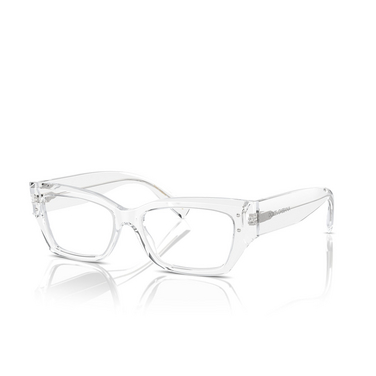 Dolce & Gabbana DG3387 Eyeglasses 3133 transparent crystal - three-quarters view