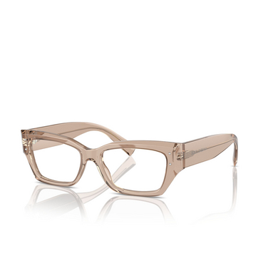 Dolce & Gabbana DG3387 Eyeglasses 3432 transparent camel - three-quarters view