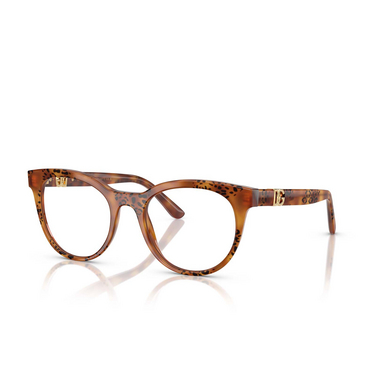 Dolce & Gabbana DG3399 Eyeglasses 3380 havana leo - three-quarters view