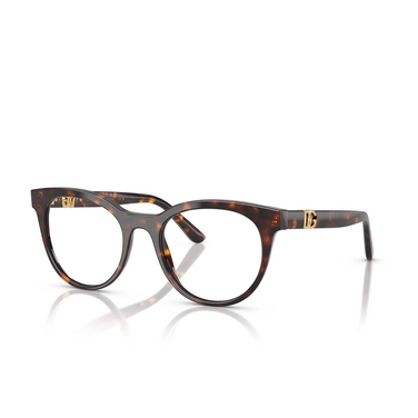 Dolce & Gabbana DG3399 Eyeglasses 502 havana - three-quarters view