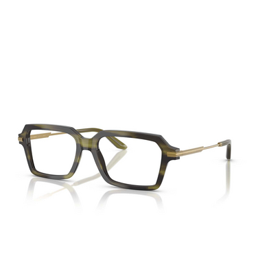 Dolce & Gabbana DG3401 Eyeglasses 3447 striped olive - three-quarters view