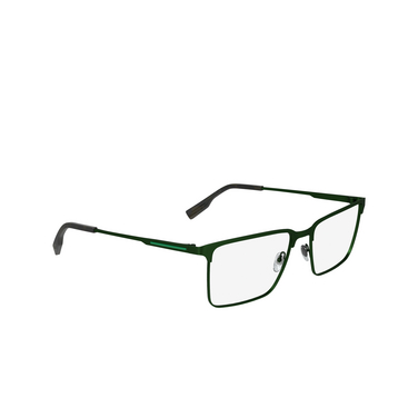 Lacoste L2296 Eyeglasses 301 matte green - three-quarters view