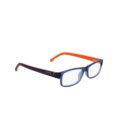 Lacoste L2707 Eyeglasses 421 blue steel / orange - three-quarters view