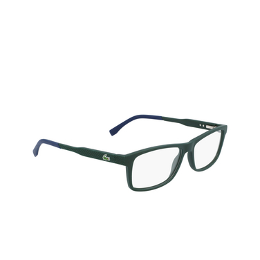 Lacoste L2876 Eyeglasses 315 green matte - three-quarters view