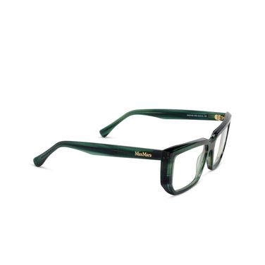 Max Mara MM5160 Eyeglasses 098 dark green / striped - three-quarters view