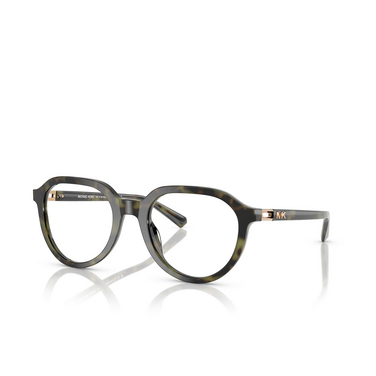 Michael Kors REDWOOD Eyeglasses 3943 olive tortoise - three-quarters view