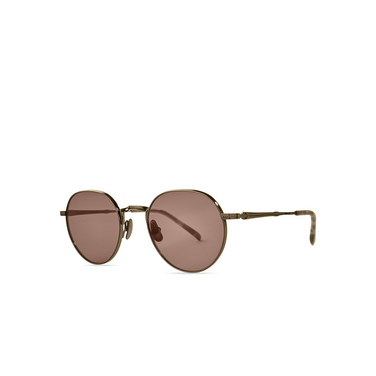 Mr. Leight HACHI S Sunglasses ATG-MBSH/SFTAHR antique gold-blonde shell/semi-flat tahitian rose - three-quarters view