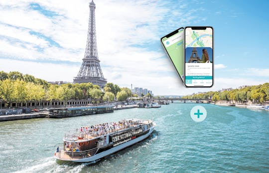 Seine river cruise and Eiffel Tower district tour on your smartphone