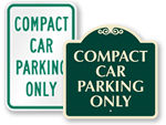 Compact Car Parking Signs