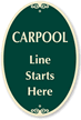 CARPOOL LINE STARTS HERE Sign