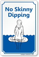 No Skinny Dipping Sign