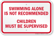 Ohio No Swimming Alone Sign