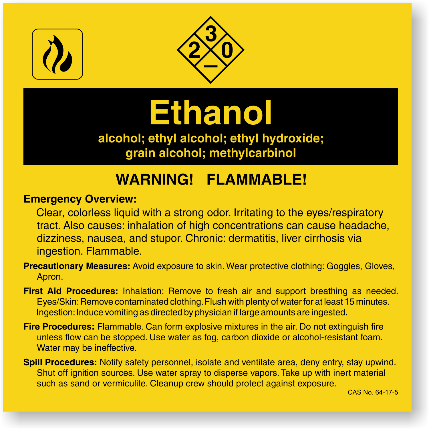 Ethanol Labels