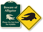 Alligator Warning Signs