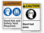 ANSI Hard Hat Signs