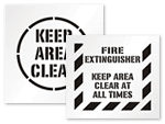 Keep Area Clear Stencils