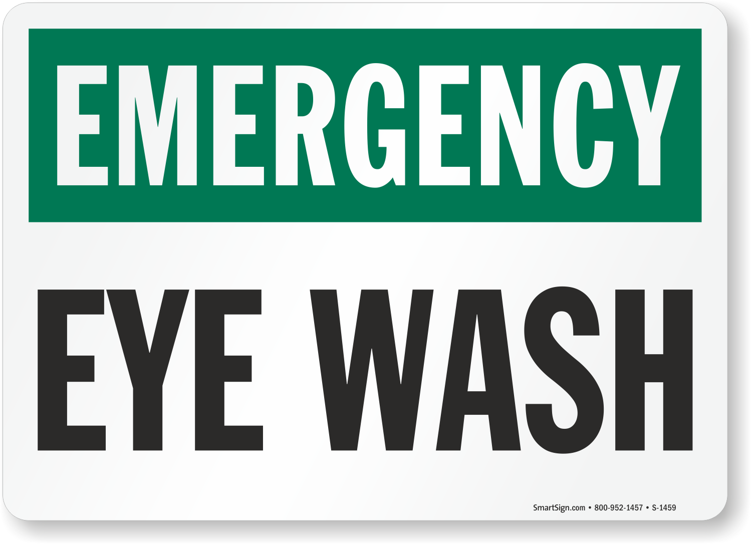 Eye Wash Signs Printable - Printable World Holiday