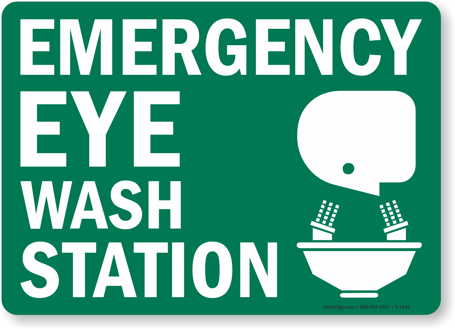 Printable Eye Wash Station Sign