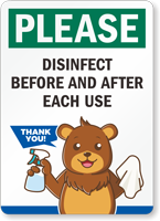 Room Disinfected Signs | Room Has Been Sanitized Tags