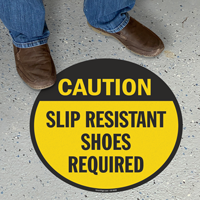 Slip Resistant Shoes Required SlipSafe Floor Sign