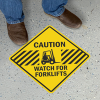 Caution - Watch for Forklifts with Clipart