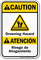 Drowning Hazard Bilingual Beach Safety Sign