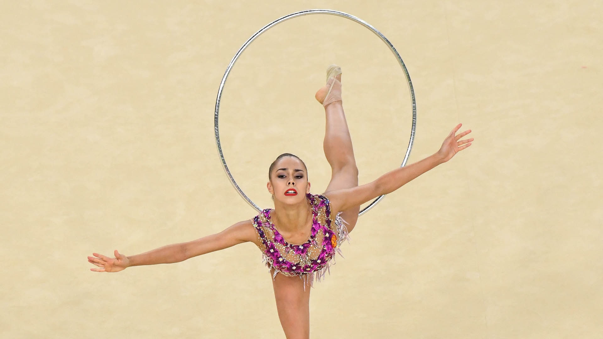 Margarita Mamun during the rhythmic gymnastics individual all-around qualification