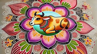 9 Beautiful Cow Pongal Kolam ideas to try this Mattu Pongal [2025]