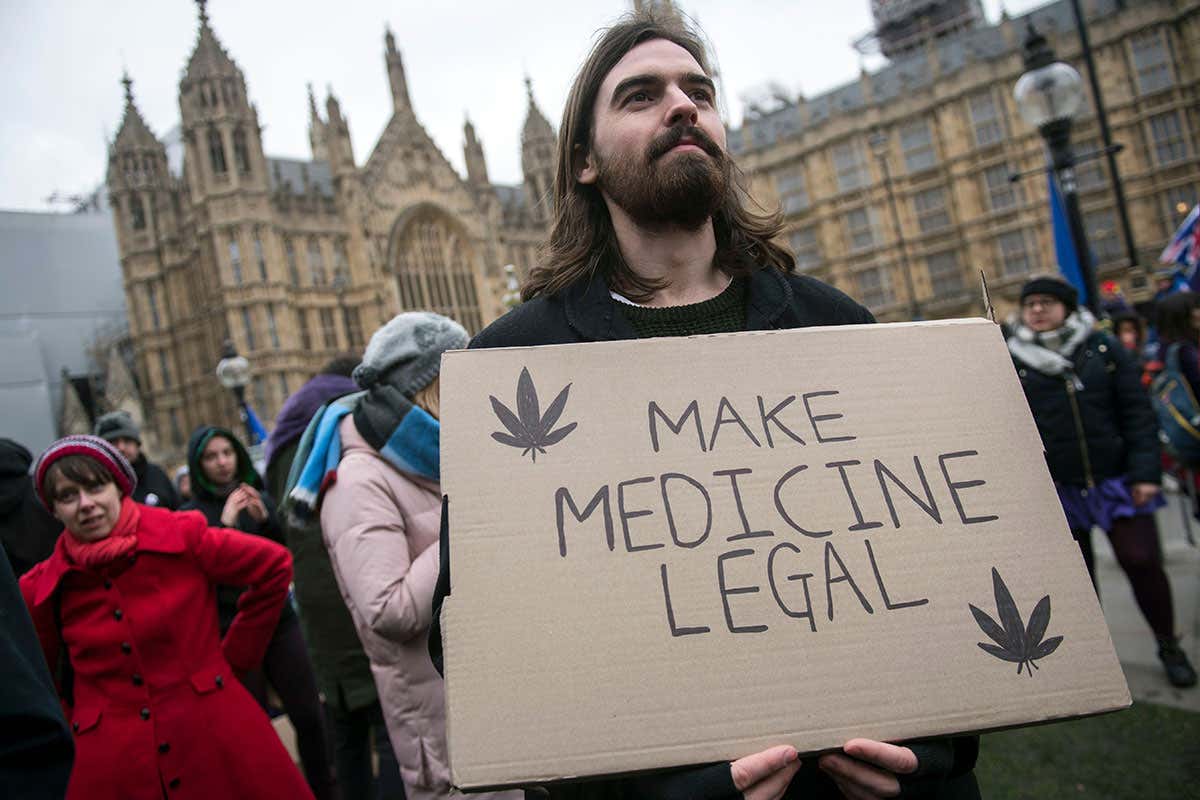 Cannabis Protestor