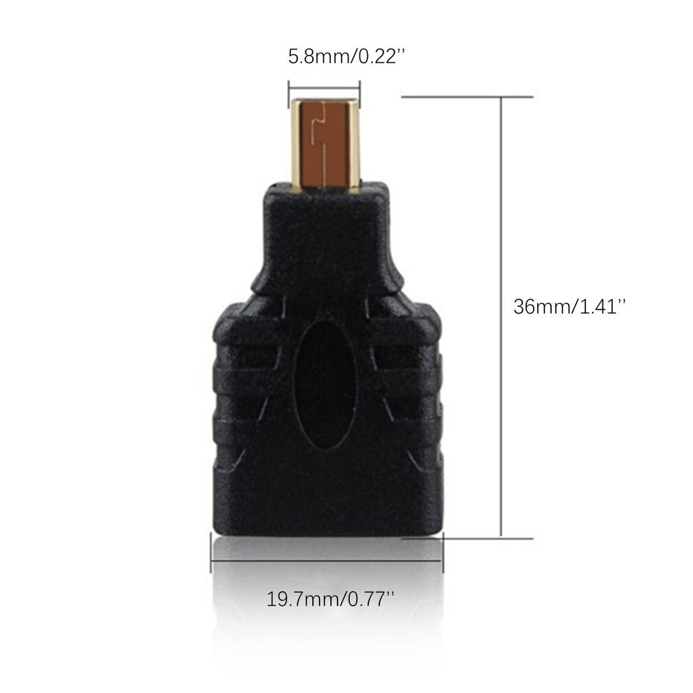 Hdmi Naar Hdmi Adapter Vergulde 1080P Micro Hdmi Male Naar Standaard Vrouwelijke Hdmi Voor Raspberry Pi 4 \ B Model