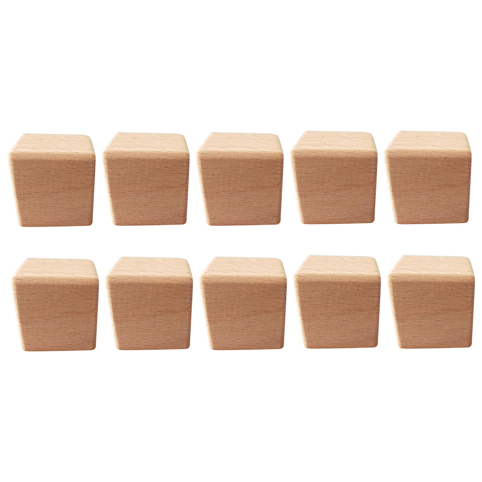 10 Stuks Natuurlijke Hout Kubus Blokken Vierkante Ambachten Houten Vormen Unfinished Houten Kubussen Voor Hobby Model Maken Craft: 3CM