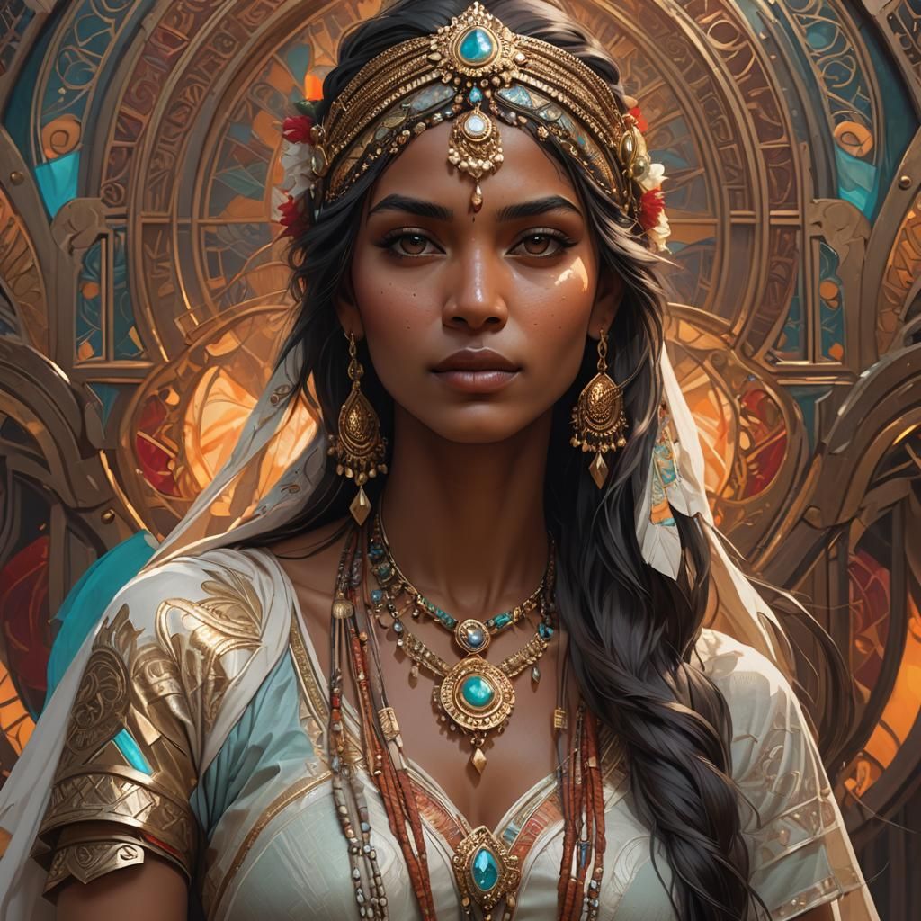 Woman of Indian - AI Generated Artwork - NightCafe Creator