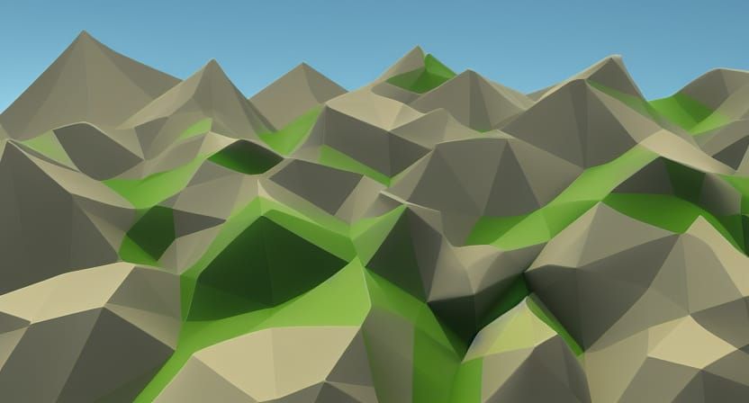 low poly landscape - AI Generated Artwork - NightCafe Creator