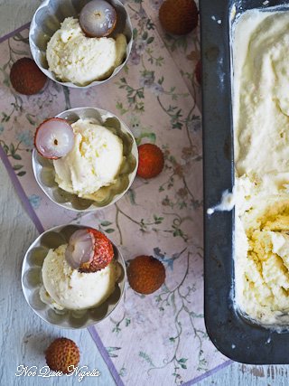 Easy Lychee Ice Cream