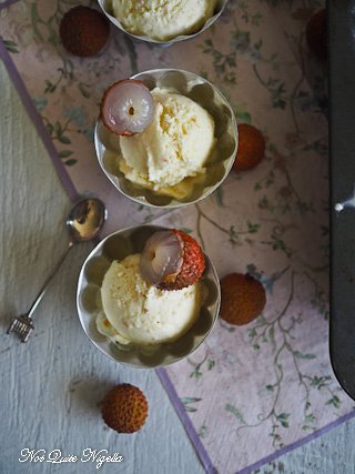 Easy Lychee Ice Cream