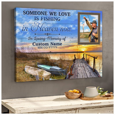 Fishing Memorial Gifts Personalized Gifts For Fisherman Memory Canvas Print