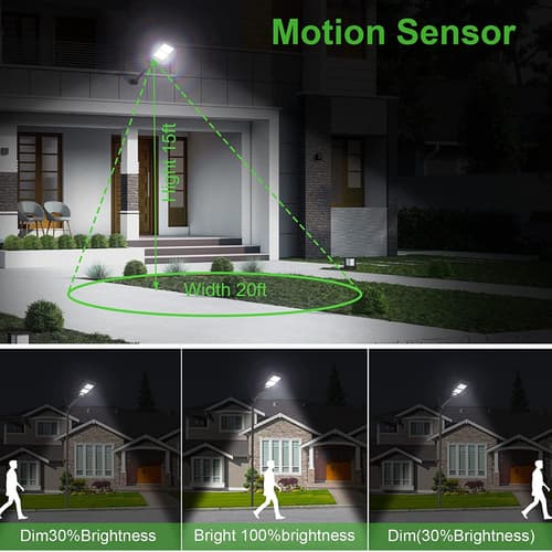 The motion sensor shown in use