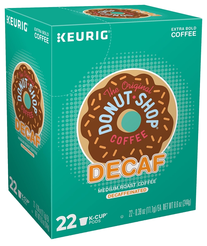 The Original Donut Shop Decaf Medium Roast Coffee, Single-Serve Keurig ...